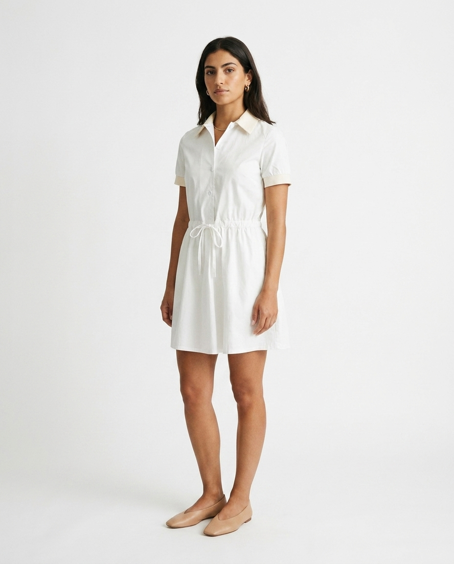 cotton polo dress éternelle - profile
