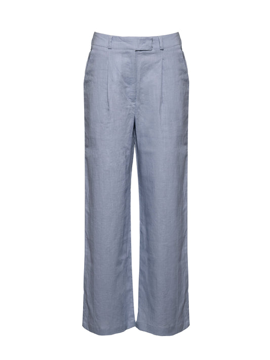 Loose linen Pants - Blue