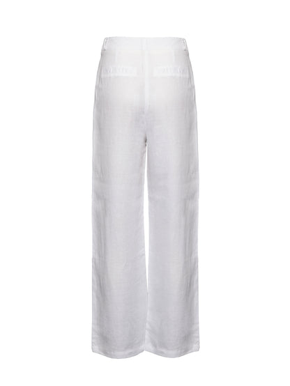 Loose linen Pants - White