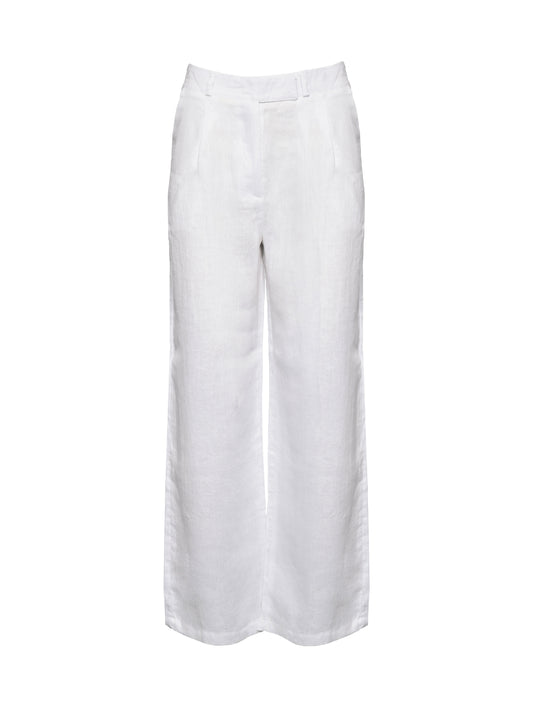 Loose linen Pants - White