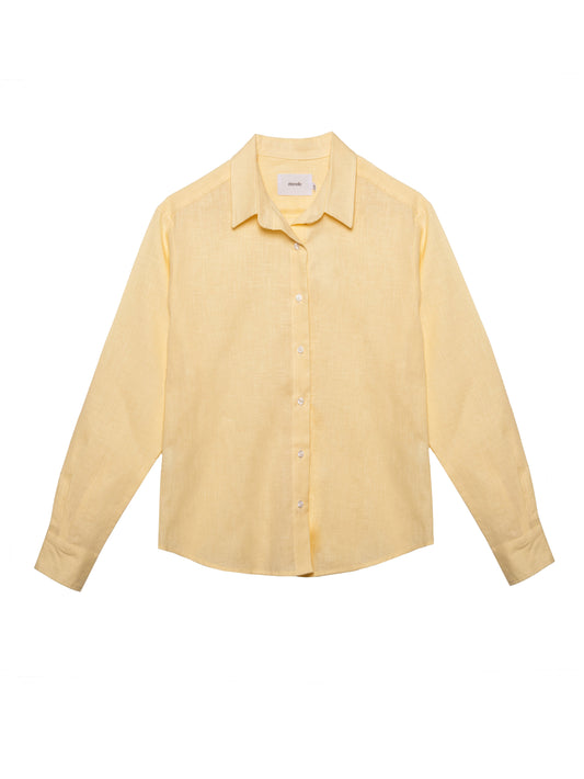 Loose linen shirt - Yellow