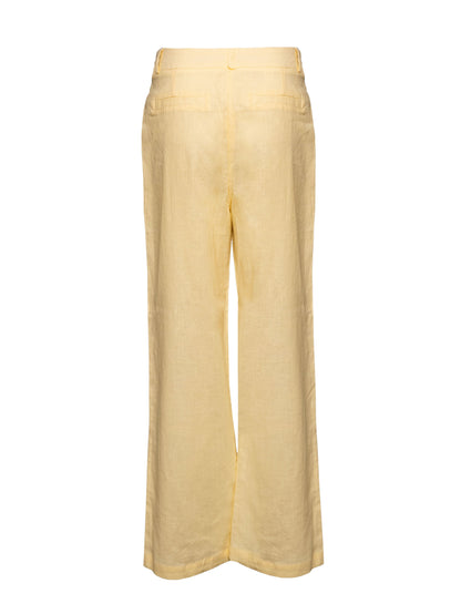 Loose linen Pants - Yellow