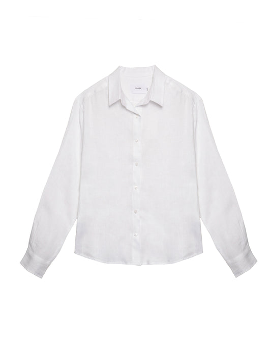 Loose linen shirt - White