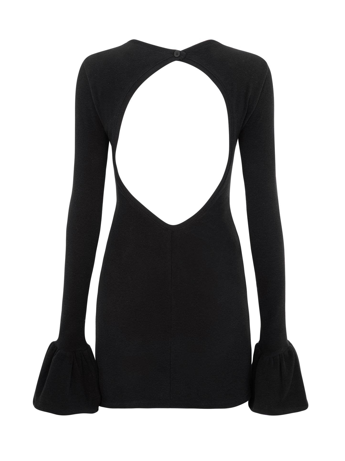 open back mini dress