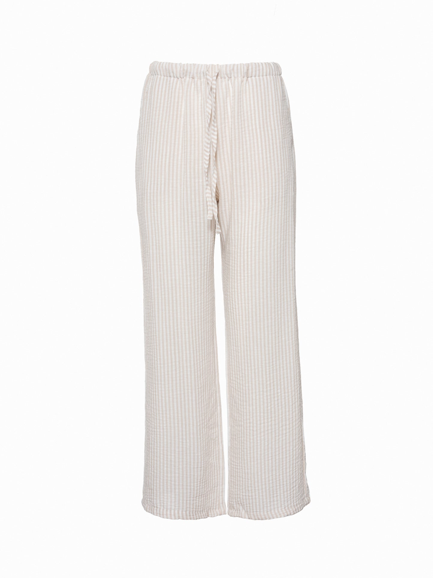 elastic waist striped pants