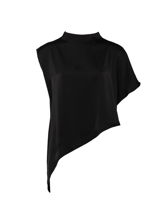 Asymmetric satin top