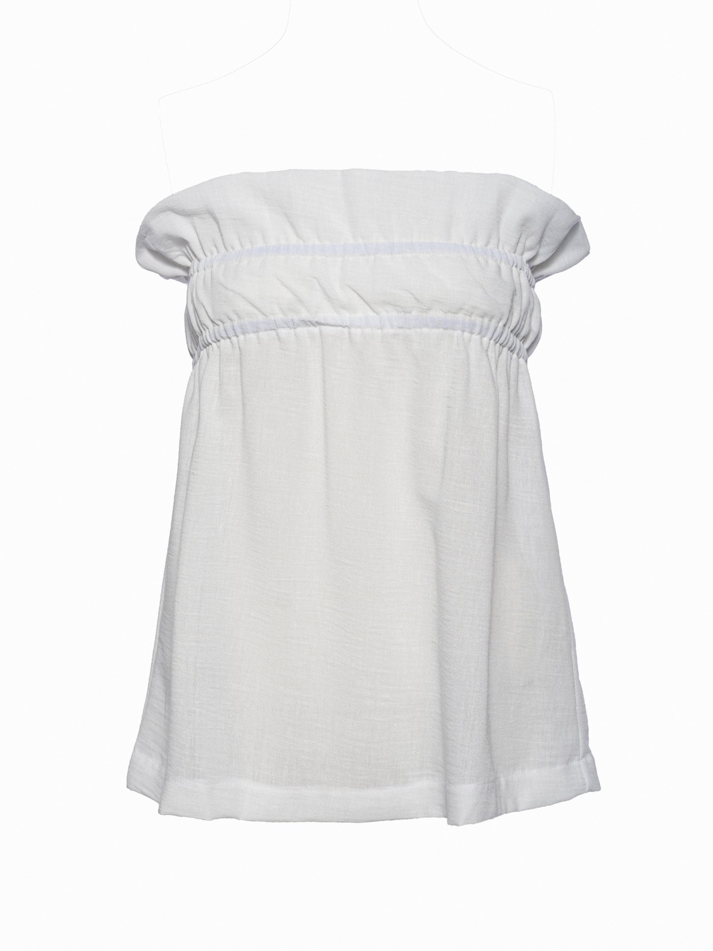 Strapless linen-like