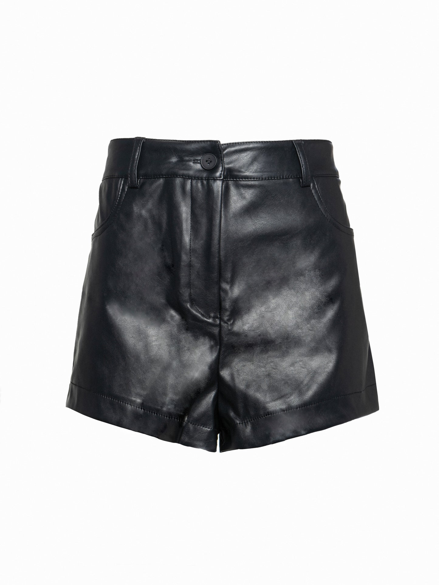 faux leather shorts