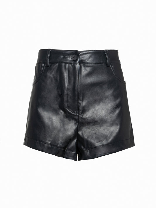 faux leather shorts