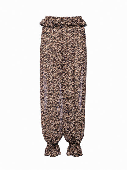 Leopard chifon balloon pants