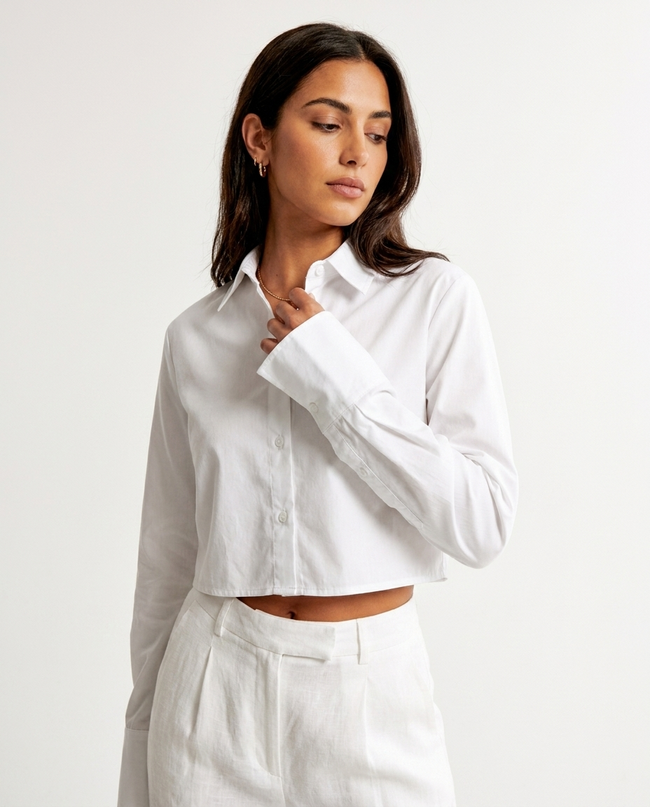 cropped shirt éternelle - detail