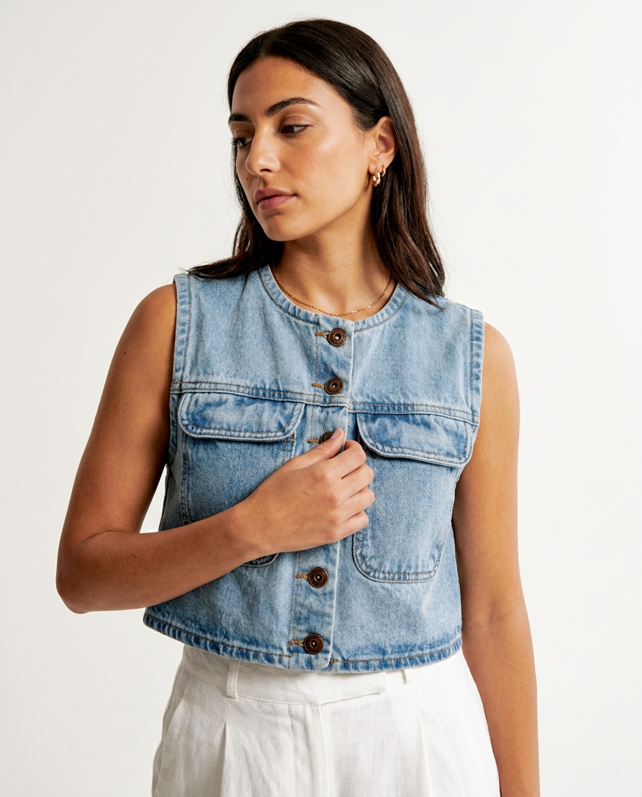 crop vest éternelle - detail
