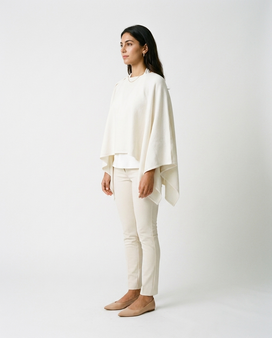 knit poncho éternelle - profile