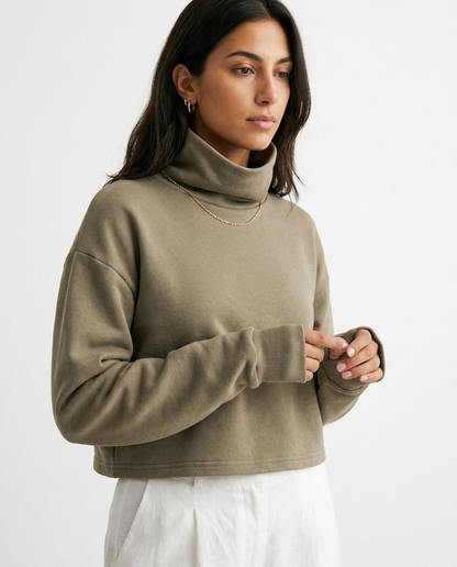 cropped golf sweater éternelle - detail