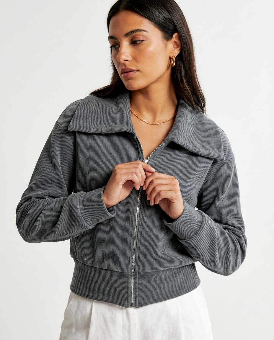 corduroy texture sweater éternelle - detail