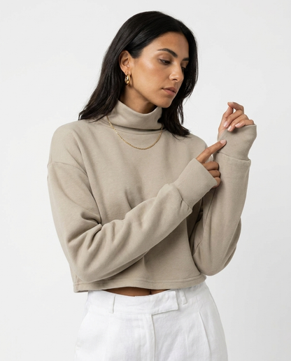 cropped golf sweater éternelle - detail