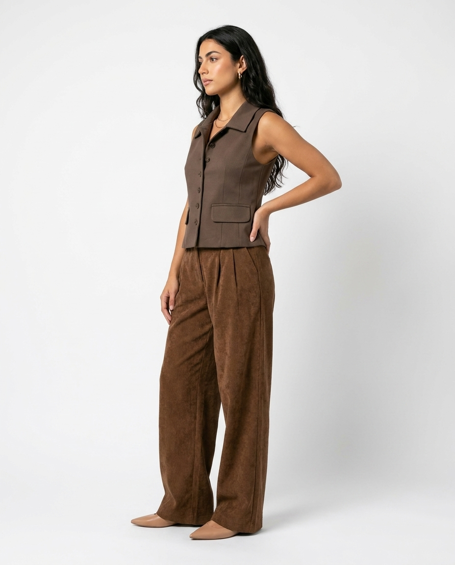 wide leg corduroy pants éternelle - profile