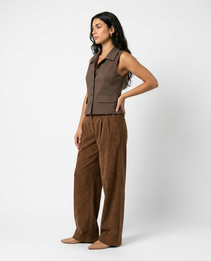 wide leg corduroy pants éternelle - profile