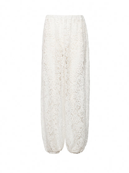 Lace balloon pants