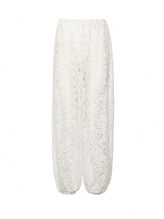 Lace balloon pants
