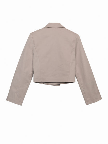 Jacket mid-rise stone