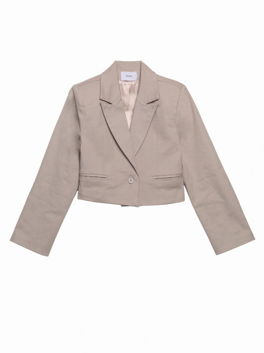 Jacket mid-rise stone