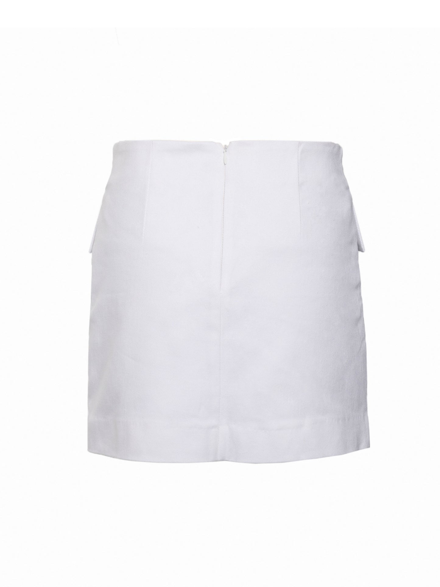 Cargo mini skirt White