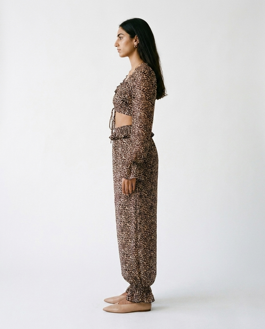 Leopard chifon balloon pants éternelle - profile