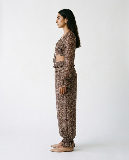 Leopard chifon balloon pants éternelle - profile