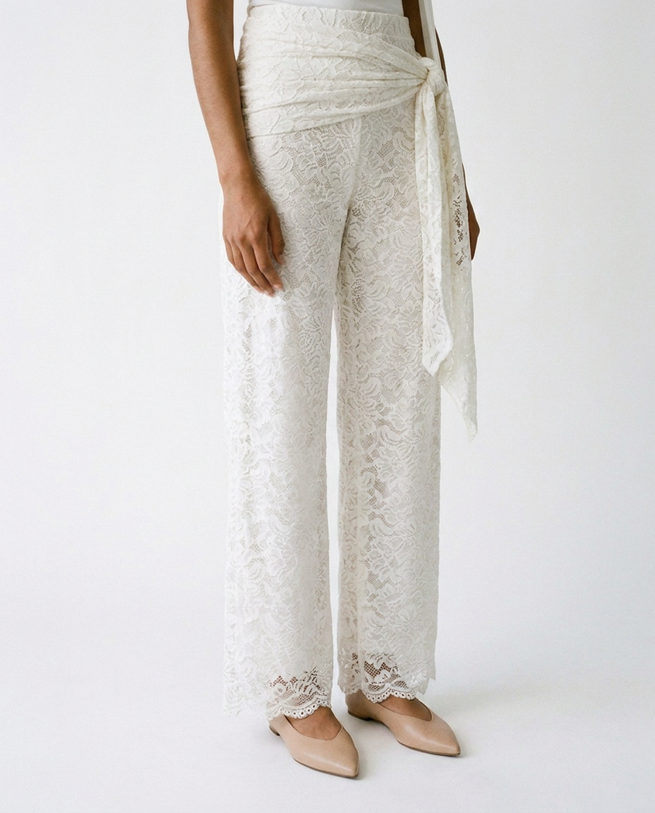 Side Tie Lace Pants éternelle - detail