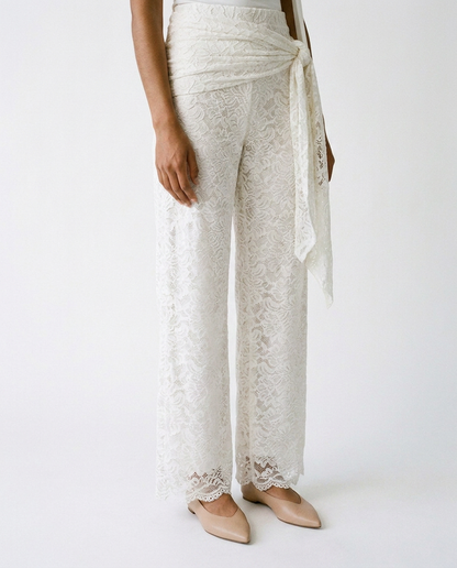 Side Tie Lace Pants éternelle - detail