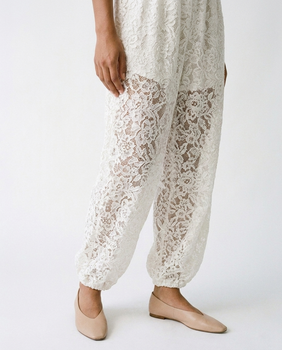 Lace balloon pants éternelle - detail