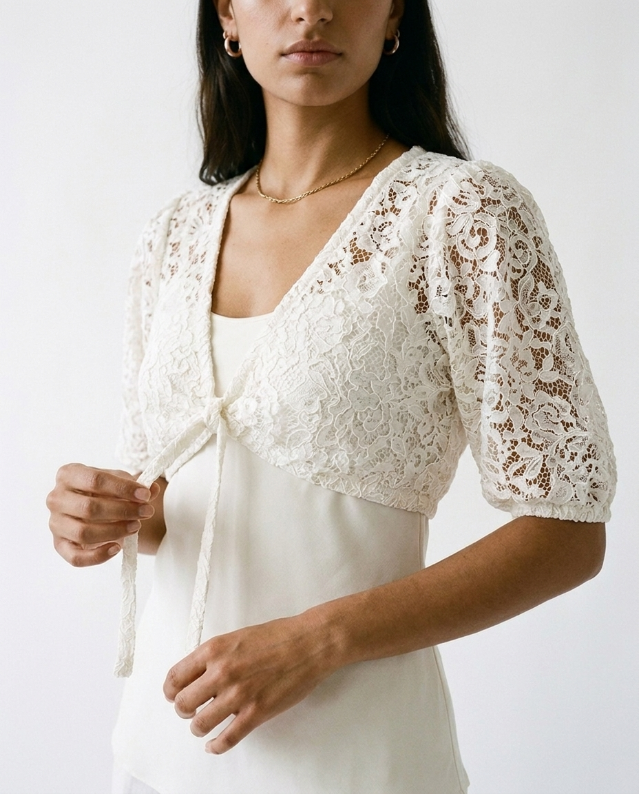 Cropped Lace top éternelle - detail